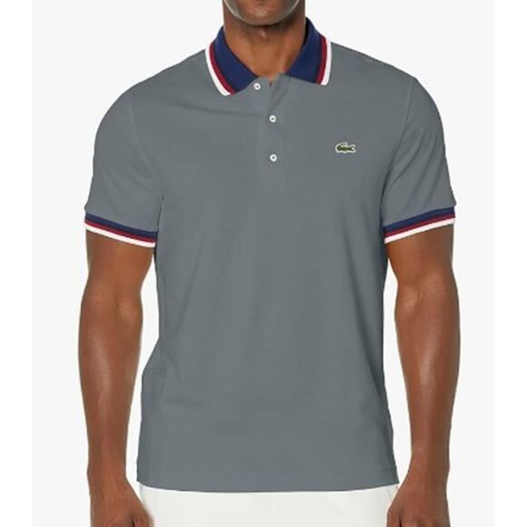 Lacoste Men's Regular Fit Stretch Piqu Polo Shirt S Nebuleuse - Picture 1 of 2